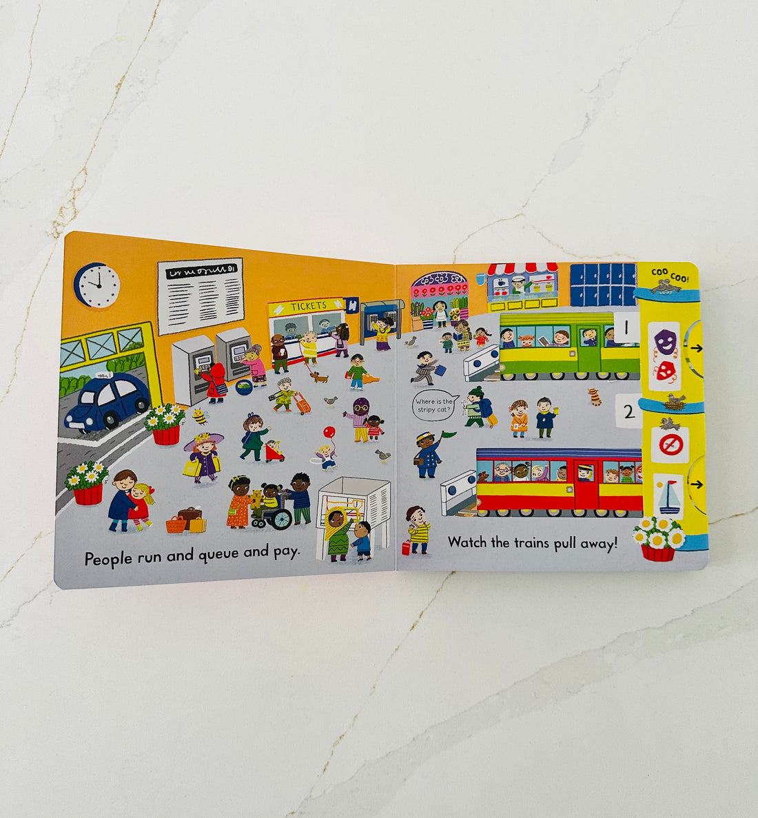 Busy Trains - A Push, Pull and Slide book