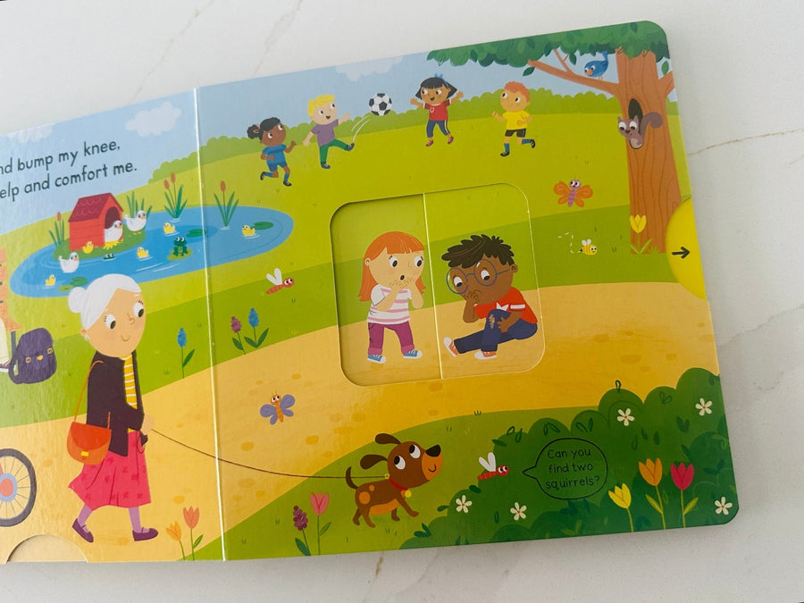 Busy Friends: Push Pull and Slide book - Wondertivity